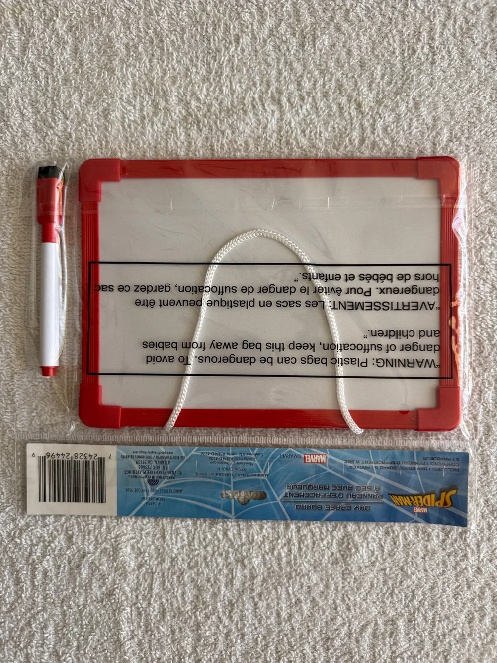 Marvel Spider-Man Red Dry Erase Drawing Board with Marker